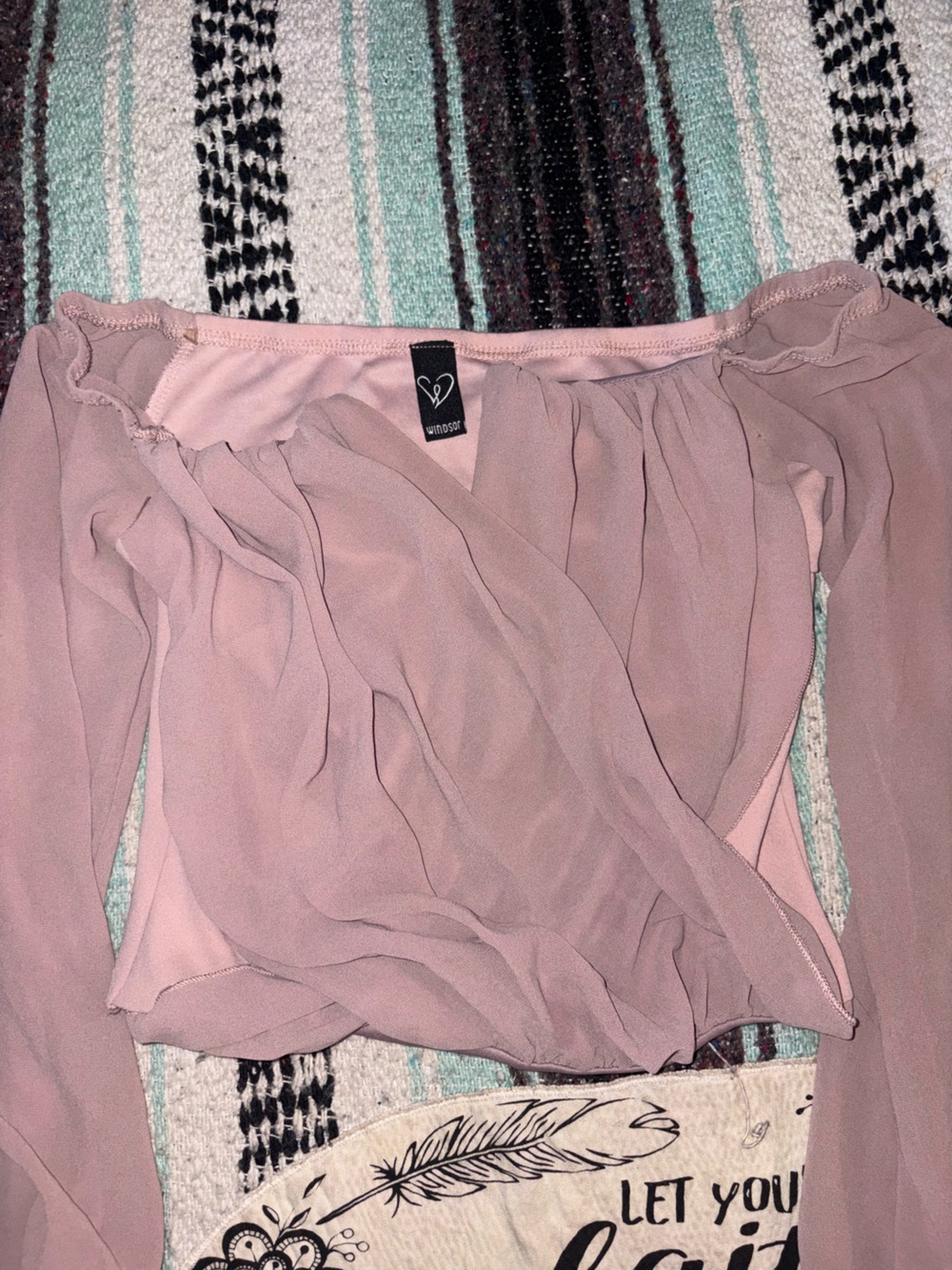 Windsor Dusty Rose Ruffle Chiffon Blouse